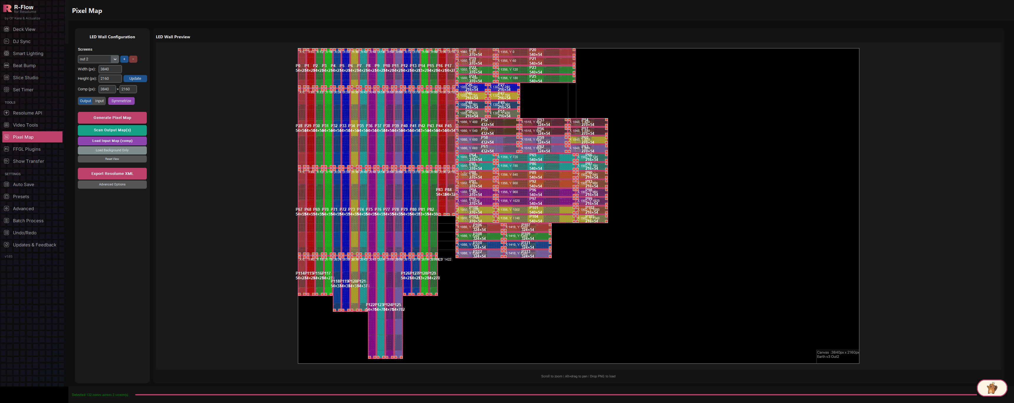 Pixel Map inside R-Flow