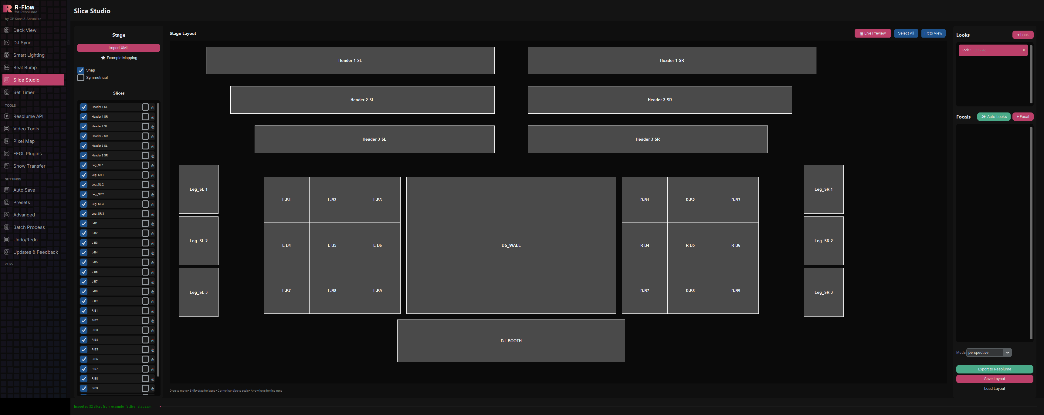 Slice Studio inside R-Flow