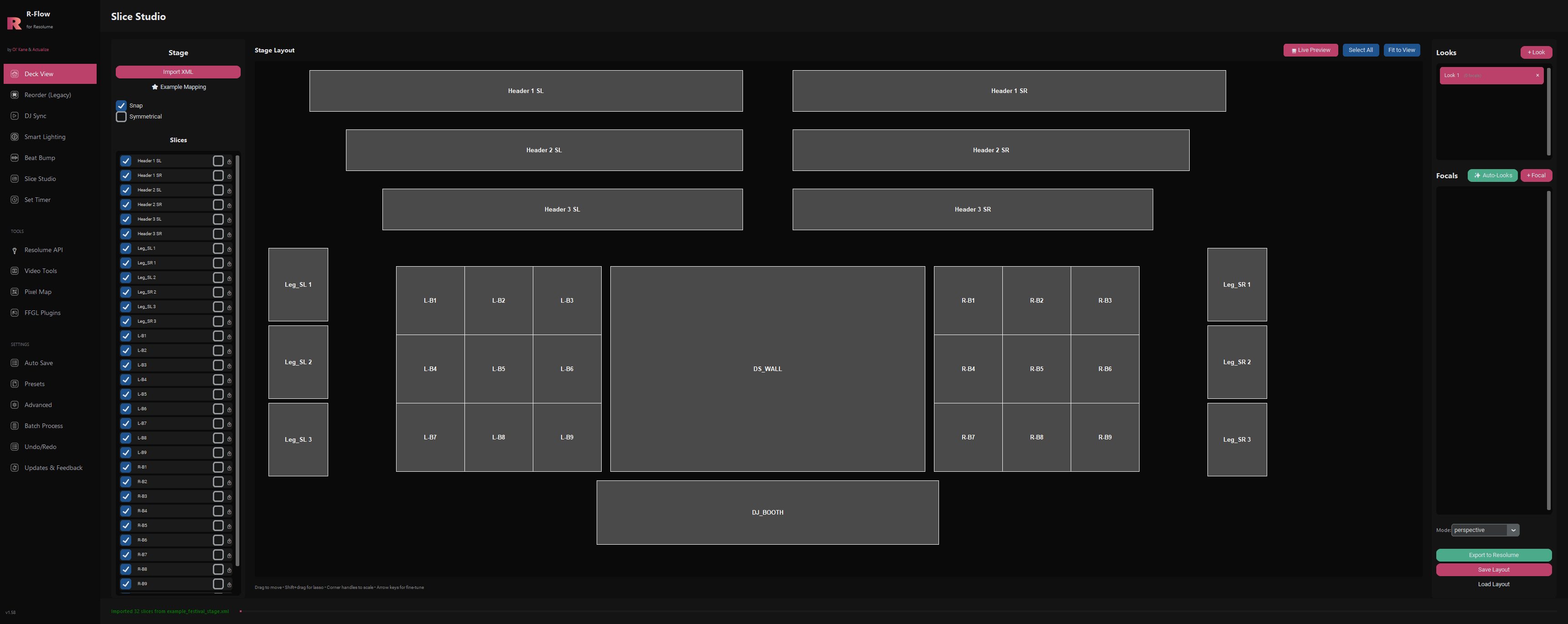 Slice Studio inside R-Flow