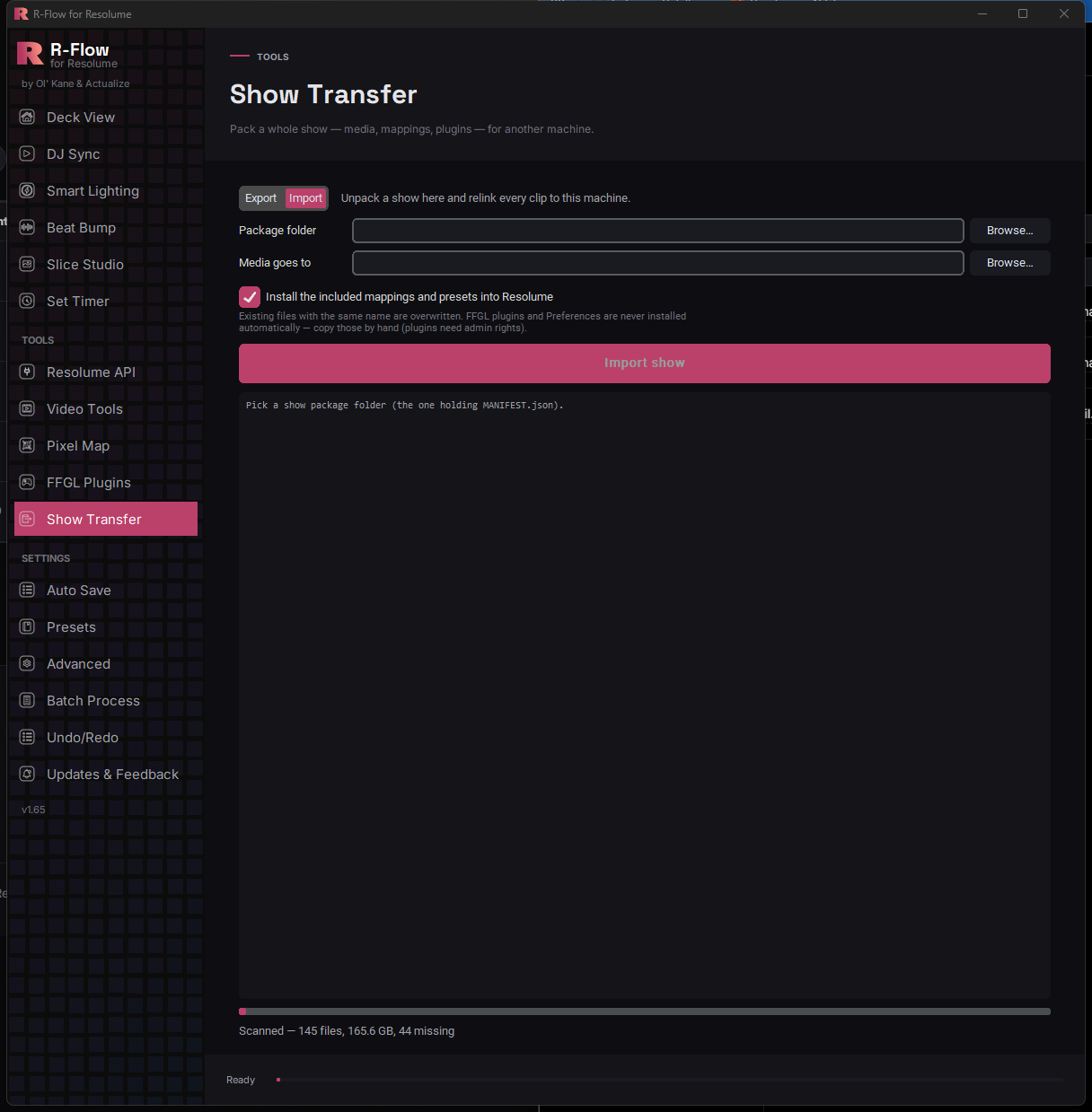 Show Transfer in action