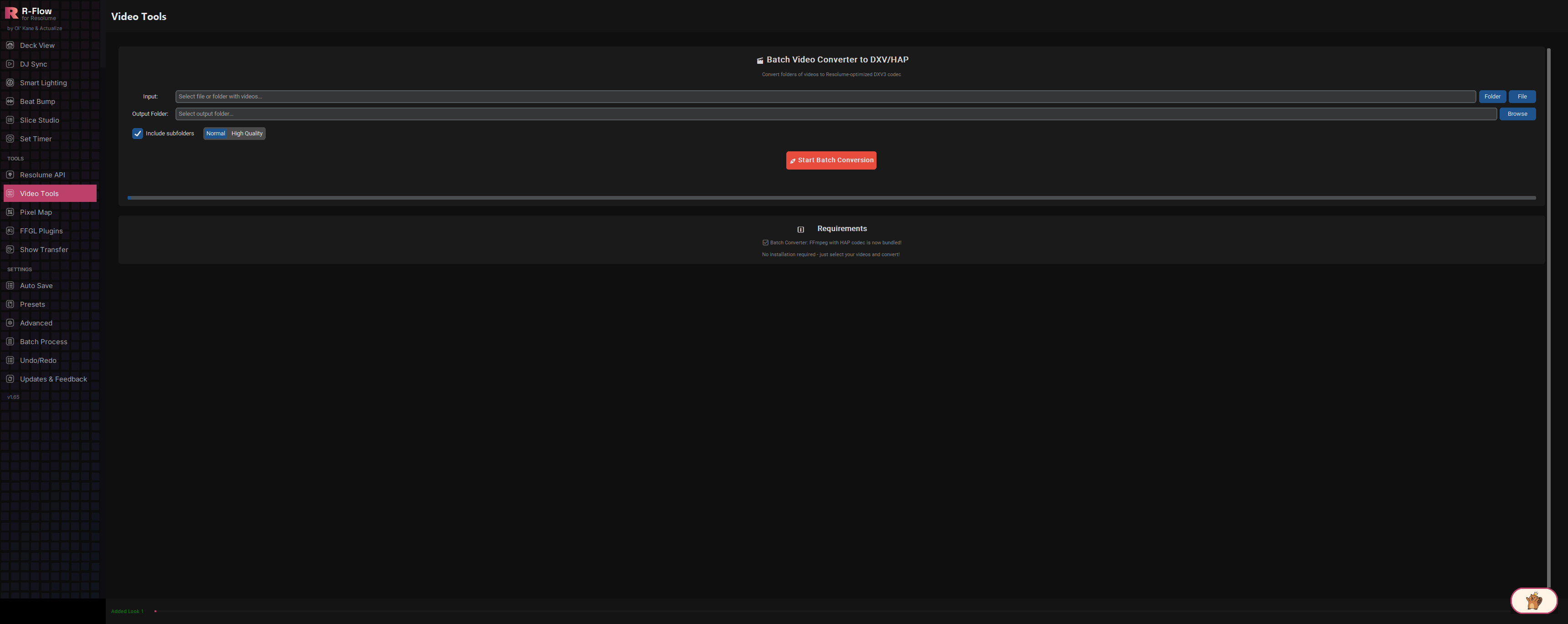 Video Tools inside R-Flow